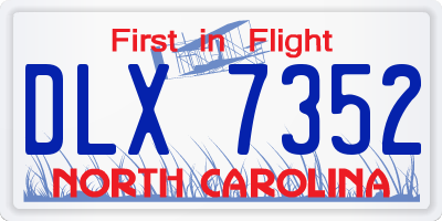 NC license plate DLX7352