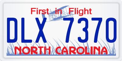 NC license plate DLX7370