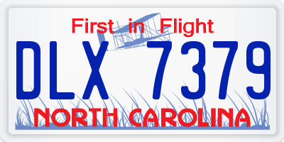NC license plate DLX7379
