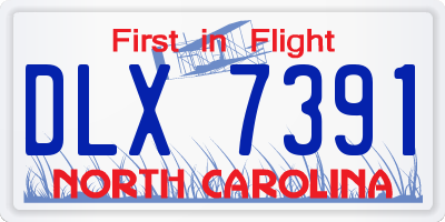 NC license plate DLX7391