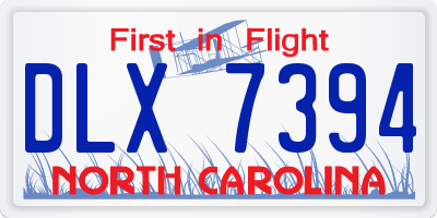 NC license plate DLX7394