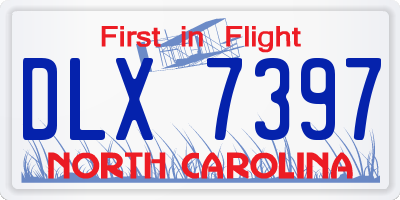 NC license plate DLX7397