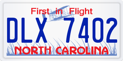 NC license plate DLX7402