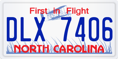 NC license plate DLX7406