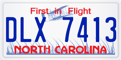 NC license plate DLX7413