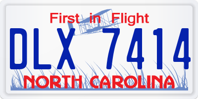 NC license plate DLX7414