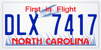 NC license plate DLX7417