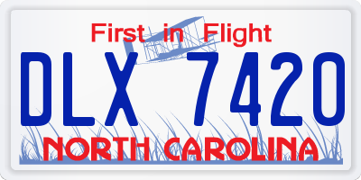 NC license plate DLX7420