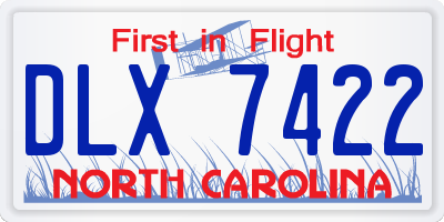 NC license plate DLX7422