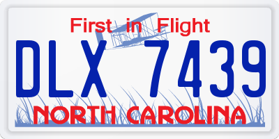 NC license plate DLX7439