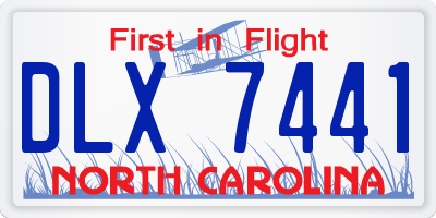 NC license plate DLX7441