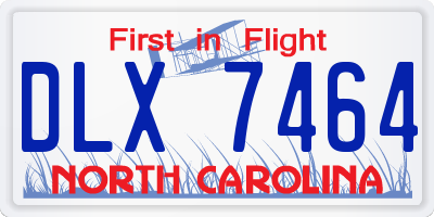 NC license plate DLX7464