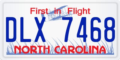 NC license plate DLX7468