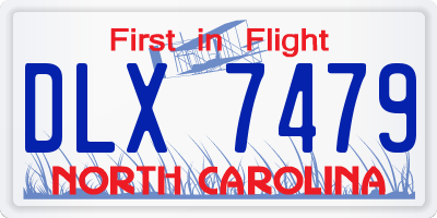 NC license plate DLX7479