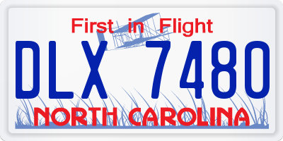 NC license plate DLX7480