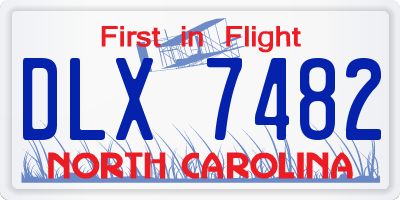 NC license plate DLX7482