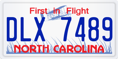 NC license plate DLX7489