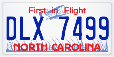 NC license plate DLX7499