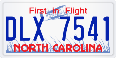 NC license plate DLX7541