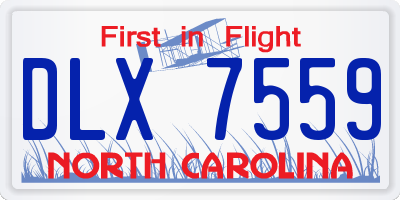 NC license plate DLX7559