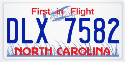 NC license plate DLX7582