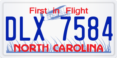 NC license plate DLX7584