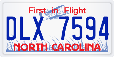 NC license plate DLX7594