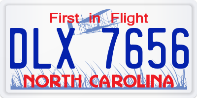 NC license plate DLX7656