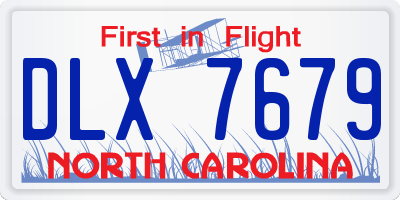 NC license plate DLX7679