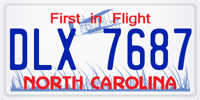 NC license plate DLX7687