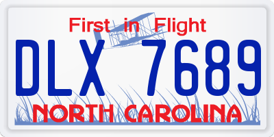 NC license plate DLX7689