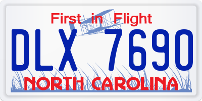 NC license plate DLX7690