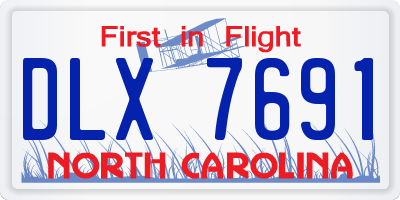 NC license plate DLX7691