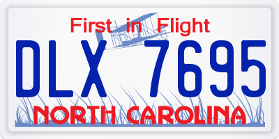 NC license plate DLX7695