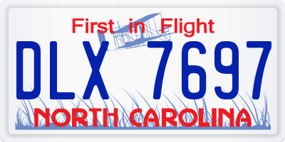 NC license plate DLX7697