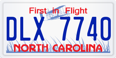 NC license plate DLX7740