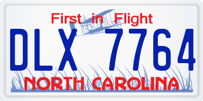 NC license plate DLX7764