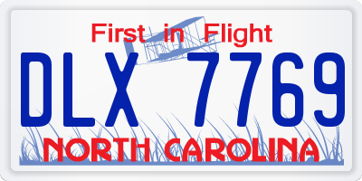 NC license plate DLX7769