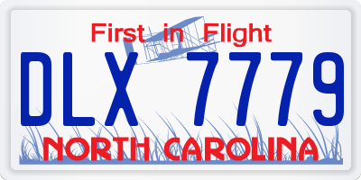 NC license plate DLX7779
