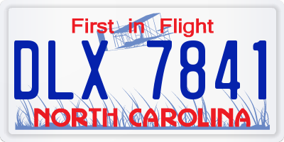 NC license plate DLX7841