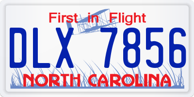 NC license plate DLX7856