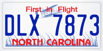 NC license plate DLX7873