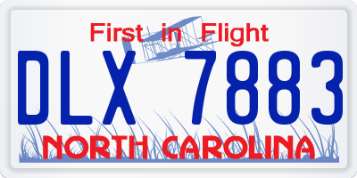 NC license plate DLX7883
