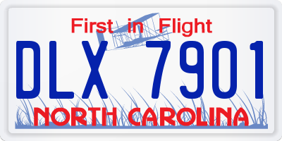 NC license plate DLX7901