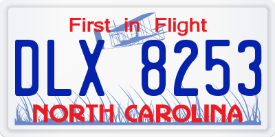 NC license plate DLX8253