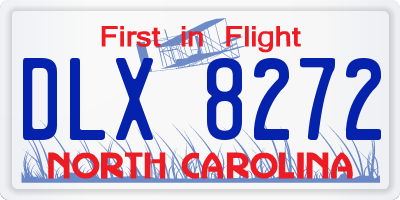 NC license plate DLX8272