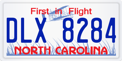 NC license plate DLX8284
