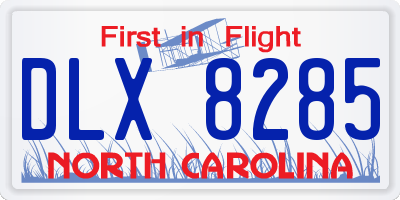 NC license plate DLX8285