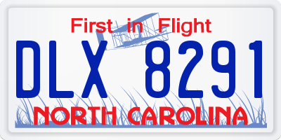 NC license plate DLX8291