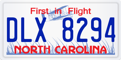 NC license plate DLX8294